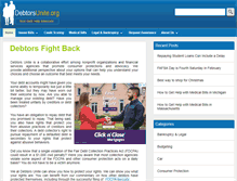 Tablet Screenshot of debtorsunite.org